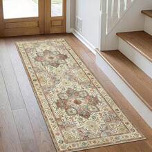 1pc Vintage Style Area Rug, Featuring Intricate Floral Patterns In Blue, Red, Cream And Beige - Ideal For Hallway, Living Room, Bedroom, Kitchen Or As A Gift - Multicolor 3 - View 11