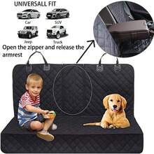 Car Rear Back Seat Cover Pet Dog Protector Mat Non-Slip Waterproof Seat Cushion - Black - View 5