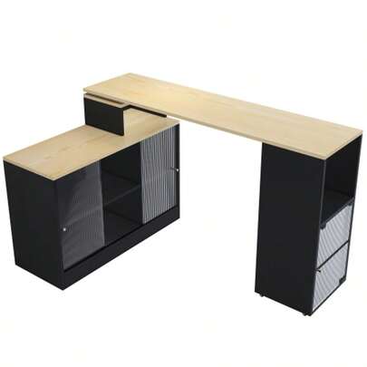 Ausziehbarer Bartisch Mit Stauraum ,Moderner Beweglicher Bar Table, Stehtisch, Bistrotisch ,Hochtisch , Bistro Table,Großer Stauraum,Drehung Ohne Heben,Schwarz