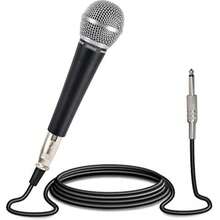 A High-Quality Handheld Wired Microphone With A Heart-Shaped Pickup Pattern, Providing Clear Sound Pickup, Is Perfect For Speeches. - Black - View 1