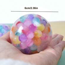 1/3/5pcs Stress Balls Fidget Toys, Squish Anti Stress Ball Sensory Squeeze Ball Toys Squish Ball, Easter Basket Fillers For Kids, Stress Relief Toys Easter Gifts, Colorful Sensory Ball - Multicolor - View 2