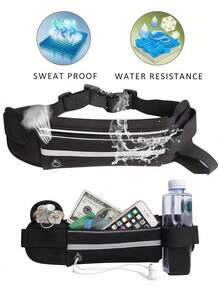 Túi đeo hông Glow Mode với dây đeo điều chỉnh được và ngăn đựng chai nước, túi đeo hông chạy bộ co giãn cao dành cho nam và nữ, túi thể thao chống thấm nước, túi đeo tay chuyên nghiệp cho hoạt động ngoài trời, tập luyện, du lịch, chạy bộ, leo núi, đạp xe, phụ kiện chạy bộ, đồ dùng cần thiết khi đi du lịch - Nhiều màu - Xem 4
