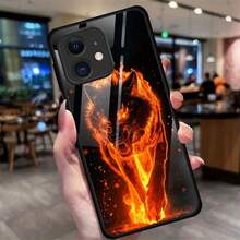 Funda de Teléfono: Funda Protectora Genial de Lobo de Llama de Dibujos Animados, Adecuada para Apple  11/XS/XR/X/SE/8/7/6S Pro Max Plus (Modelos 2022/2020) Funda de Teléfono de Vidrio Templado - Colores mixtos - Ver 9