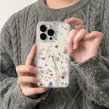Funda de teléfono ultra-delgada a prueba de golpes y resistente a caídas para funda de teléfono: Funda transparente - Funda de teléfono de TPU suave de lujo compatible con iPhone 17, 16, 15, 14, 13, 12, 11 Pro Max, 16, 15, 14 Plus, 13, 12, X, XS Max, XR, 8, 7 Plus Arte floral ¡Mejora tu teléfono favorito con una funda chic! - 1 pieza - Ver 1