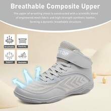 ZIITOP Wrestling Shoes Men Women Boxing Shoe Barefoot Hiking Boots Lightweight Breathable Zero Drop Non Slip - Grey - View 3