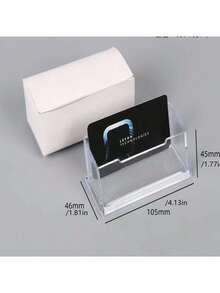 Modern Business Card Holder Display Stand, Desktop Business Card Organizer - Integrated Hollow Business Card Holder - View 7