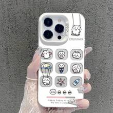 Funda de Teléfono Chiikawas de Nueve Cuadrículas Estilo Lindo para Chicas Funda de teléfono súper linda con imagen de caricatura. Adecuado para iPhone 17/16/15/14/13/12/11/air/Pro/ProMax y Galaxy S21/S22/S23/S24/S25 Plus Fe Ultra, patrones divertidos y originales ultra-populares, personajes lindos y originales, funda de teléfono de moda clásica. Funda de teléfono esencial anti-caída, anti-huellas, duradera, linda, súper linda, para mujeres, una gran opción de regalo. - KKK1414C - Concha plateada brillante de dos tonos - Ver 2