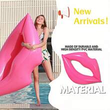 TendenciaCama Flotante Inflable Labios 1.8m Pvc ColchonetaCalidad premium - labios rosas - Ver 9