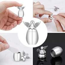 Mini Angel Memorial Urn For Loved Ones And Pets - Silver - View 6