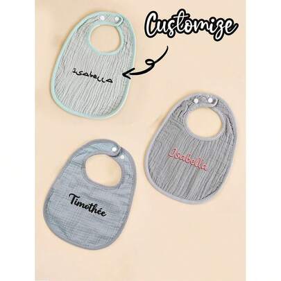 Personalizable con bordado de nombre, diseño personalizado. Súper suave, transpirable, amigable con la piel, altamente absorbente, mantiene seco. Hecho de materiales naturales, se puede usar como babero o pañuelo para mascotas. Presenta un cierre de presión ajustable conveniente, transpirable y amigable con la piel, regalo perfecto para amigos y familiares o celebraciones de Navidad y Año Nuevo.