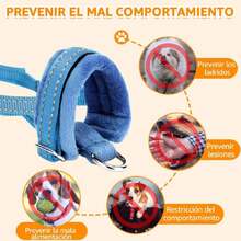 Bozal para Perro Grande, Bozal de Transpirable Suave con Correa Conexión Ajustable Cómodo  Secado Rápido Bozal para Perro Mediano Cubrir la Boca Evitar Masticar Ladrar,37429604 - Marrón Chocolate - Ver 5