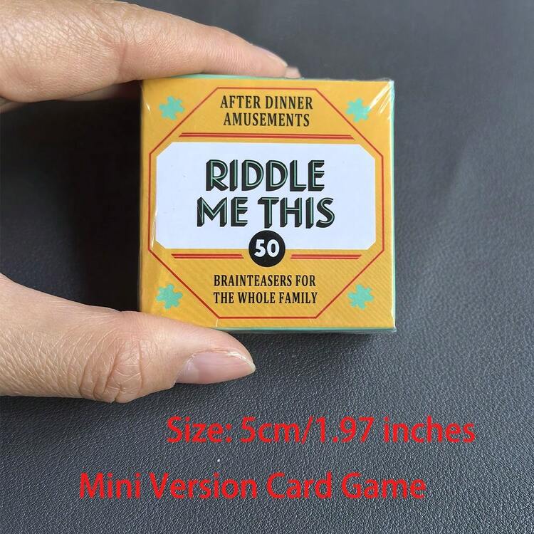 高品质“你有多了解我？”、“猜歌名”、“猜谜语”、“猜词游戏”、“你会选择哪个？”纸质游戏卡，考验你的反应能力和语言天赋，适合派对游戏，方形卡片棋盘游戏，派对礼品卡，卡片尺寸5厘米/1.97英寸 - 彩色 - 查看 12