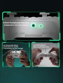 GAMESIR G7 SE Game Controller: Hall Effect Joysticks, 5 Million Click Lifespan, 5-Level Motor Vibration, Anti-Slip Texture On The Back, And Lockable Back Buttons.