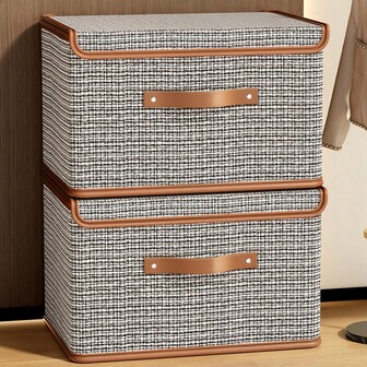 1 pieza Caja de almacenamiento de ropa de lujo - a prueba de polvo y resistente a la humedad, amplio almacenamiento para ropa, mantas, juguetes, maximiza el espacio del armario, organizador de armario perfecto para el hogar, dormitorio, apartamentos pequeños