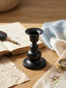 1个优雅铁艺烛台，适用于餐桌 - 复古中心装饰，装饰烛台 - 适用于婚礼、派对、活动、家居装饰、节日派对装饰