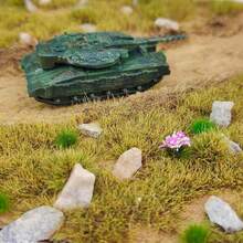 77片人造草丛，适用于DIY微缩景观、模型场景装饰和植绒人造草坪迷你装饰品 - As photo - 查看 3