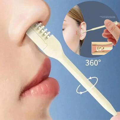 Bộ 5 món dụng cụ tỉa lông mũi - vệ sinh tai 2 trong 1, có thể tái sử dụng, dụng cụ tỉa lông mũi cầm tay 2 trong 1, dao cạo lông mũi xoay 360°, dụng cụ tỉa lông mũi và tai cầm tay unisex, dụng cụ tẩy lông mặt nhẹ nhàng, chức năng tỉa chính xác, dụng cụ chăm sóc, tiện lợi mang theo, quà tặng gia đình.
