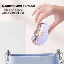 Cortador De Uñas Electrico, Cortauñas Electrico Con Luz Auxiliar y 2 Velocidades, Funciones Integradas Del Molinillo De Uñas, Tijeras De Uñas para Bebés, Niños, Personas Mayores y Adultos (Púrpura),37326994 - Lila Púrpura - Ver 5