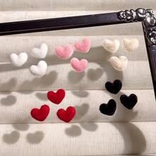 120Pcs Valentines Day Heart Charms For Nails Hearts Nail Charms Gems 3D Red Hearts Nails Art Rhinestones Pl 11ush Love Nails Diamonds Jewelry Mixed Color Heart Nails Supplies For Women Valentines DIY,Metallic - Kim loại - Xem 4