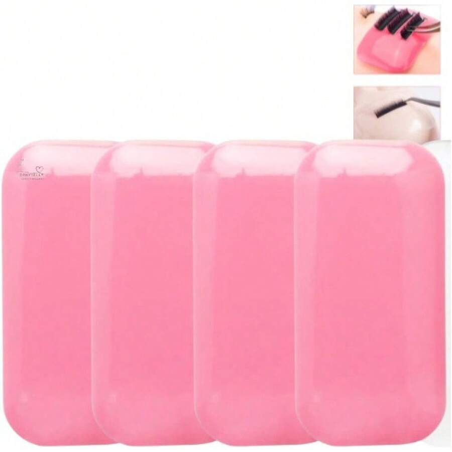 Tendencia4 Bases De Silicona Para Extensión De Pestañas Volumen Ruso RosaCalidad premium - Rosa - Ver 1