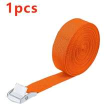1 Correas de Amarre, Correas de Amarre con Botón de Liberación Rápida, 1 Pulgada X 196,85 Pulgadas, para Transportar Objetos Pesados, Equipaje y Agrupar - Naranja - Ver 1