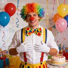 Clown Costume Set, Funny Cosplay Party Style, Unisex, Suitable For Halloween, Carnival, Cosplay Parties, Bachelor Parties, Stage Performances - Clown - View 4