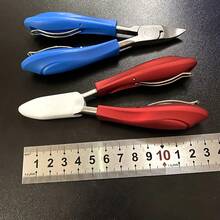 Praying Mantis Hawk Bill Thick Nail Remover Tool, Black & Blue Handle Stainless Steel Multifunctional Manicure Nail Clipper, Nail Trimmer, Ingrown Nail Tool