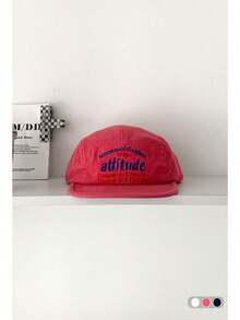 1顶软冠字母刺绣棒球帽，复古撞色字母刺绣平沿棒球帽，休闲百搭防晒，春夏男女通用街头嘻哈帽，美式复古撞色字母刺绣情侣帽，修饰脸型 - 彩色 - 查看 12