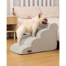 XGHRampa para escaleras para perros para cama y sofá escaleras para perros pequeños escaleras para mascotas con parte infer antideizante para gatos ejos escaleras para mascotas interes - Gris Claro - Ver 4