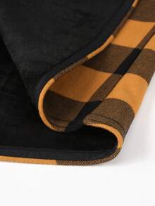 1 件圣诞礼物男士法兰绒保暖衬衫，休闲格子长袖加厚保暖衬里衬衫，带口袋，适合秋冬季 - 黃色 - 查看 4