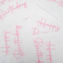 20pcs/40pcs/100pcs White And Pink Happy Birthday Cocktail Napkins Elegant Light Pink Happy Birthday Letter Printing Disposable Beverage Napkins Square Paper Dessert Tissue For Women Princess Girls Birthday Baby Shower Holiday Party Supplies - Pink Letters - View 5