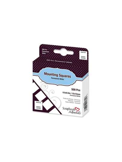 BY 3L Adhesivos para álbumes de Recortes de 3 l, 3 L, Cuadrados, Montaje Permanente, 1/2 x 1/2 Pulgadas, Color Blanco,37442814