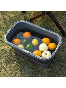 Foldable Picnic Basket With Handle, Foldable Picnic Basket With Table Cover, Foldable Gardening Basket, Foldable Harvest Basket, Suitable For Camping, Beach, Hiking And Outdoor Dining (Green)