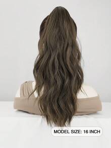 16 Inch Ponytail Extensions Claw Clip In Ponytail Hairpiece Synthetic Pony Tails Hair Piece Natural Wavy Hairpieces Party Daily For Women - Multicolor - View 3