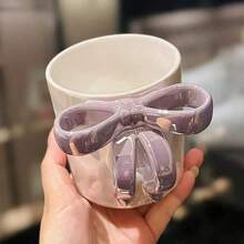 1pc Dreamy Pearl Butterfly Ceramic Mug, Cute Style Coffee Cup, High-Quality Afternoon Tea Gift, Milk Tea Cup, Water Cup, Breakfast Cup, Back To School Ceramic Cup, Reusable, Gift Set, Suitable For Adults, Christmas, Valentine's Day - Multicolor - View 14