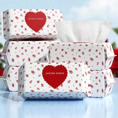 Disposable Soft And Skin-Friendly Facial Wipes, 40 Sheets, , Extra Soft And Thick, Suitable For Sensitive Skin