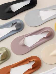 2/4/6/10双装女士多色船袜，薄款，适合夏季和春秋季穿着，防滑隐形袜，可搭配高跟鞋，百搭时尚