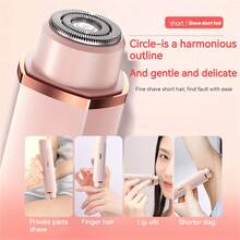 Women's 2-In-1 Bikini & Facial Electric Razor ZB02 - USB Rechargeable Epilator For Wet/Dry Use, Multi-Purpose Hair Remover For Sensitive Light Beige, Bikini, Face, Legs, Arms, Underarms - Portable Shaver & Grooming Device, Christmas Gifts,Sweetest Day Gifts For Him - Hồng - Xem 8