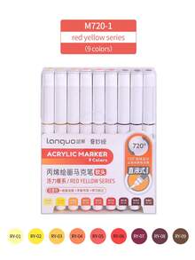 languo 207 Colors Direct Acrylic Marker Pens, Soft Tip High Capacity Multi-Color Markers, Waterproof Paper, Suitable For DIY Graffiti, Rocks, Canvas, Wood, Glass, Ceramic And Textile Painting, Quick-Drying Markers, Art Supplies. - Multicolor - View 19