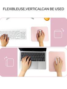 9.45 x 7.87 英寸粉色鼠标垫，时尚可爱，防水材质，防滑橡胶包边，舒适便携，适合家庭打字和办公使用。