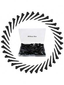 12个金属鳄鱼夹，女士分区夹，银色长发夹，卷发棒专用鳄鱼夹，适合浓密头发，可用于卷发棒，沙龙级使用，DIY蝴蝶结爪夹，发夹，发饰 - 彩色 - 查看 18