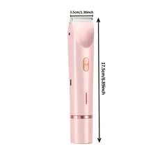 Women's 2-In-1 Bikini & Facial Electric Razor ZB02 - USB Rechargeable Epilator For Wet/Dry Use, Multi-Purpose Hair Remover For Sensitive Light Beige, Bikini, Face, Legs, Arms, Underarms - Portable Shaver & Grooming Device, Christmas Gifts,Sweetest Day Gifts For Him - Hồng - Xem 2