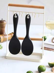 1pc Non-Stick Heat-Resistant Silicone Rice Spoon - Ergonomic One-Piece Design, Durable, Easy To Clean, Suitable For Rice, Salad, Mashed Potatoes, Etc. - Multicolor - View 9