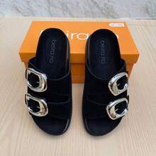Beira Rio Women's Sandals With Buckles - màu đen - Xem 4
