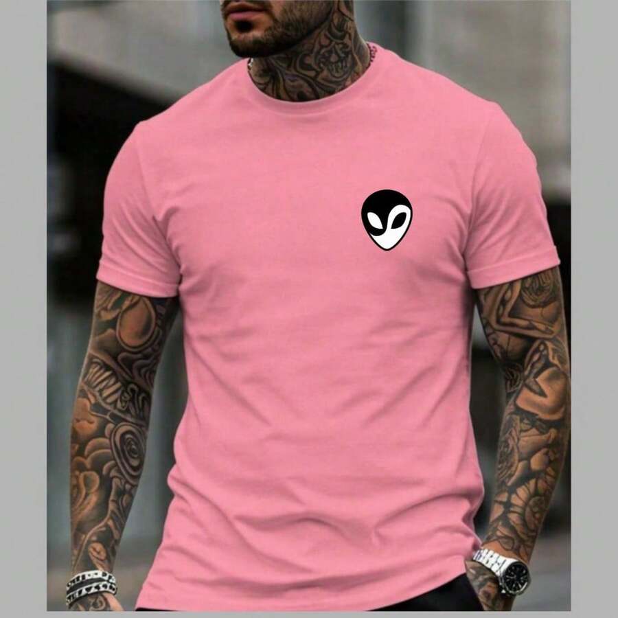 Camisa T Shirt 100% Algodão Estampada ET Town & Country Camiseta Lançamento Moda Verao Dia e Noite - Rosa Bebê - Visão 1