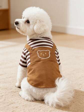 1st övergripande Bear Design Pet Hundkläder för vår och höst