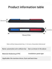 4 piezas Protectores universales de borde de puerta de coche, Protector de puerta de coche, Tiras anti-colisión, Protector de espejo retrovisor - A - Ver 5