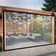 Waterproof Cloth, Rainproof Cloth RV Awning Expansion Link Windshield Transparent Rainproof Outer Account, With Windproof And Weather-Resistant, Durable Material, Essential For Outdoor RV In Rainy And Windy Weather, Camping, RV, Balcony, Garden Furniture, Greenhouse And Firewood Storage In Winter