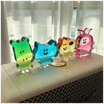 1pc 2026 New Cartoon Animal Acrylic Window Stand Decor, Beautifully Illuminated - Perfect Gift For Holidays, Birthdays