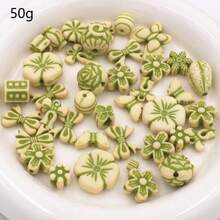 Resin Retro Ins Feng Shui Wash Brushing Color Series Bead Alien Bead, DIY Jewelry Handmade Bead Necklace, Bracelet, Phone Chain Material